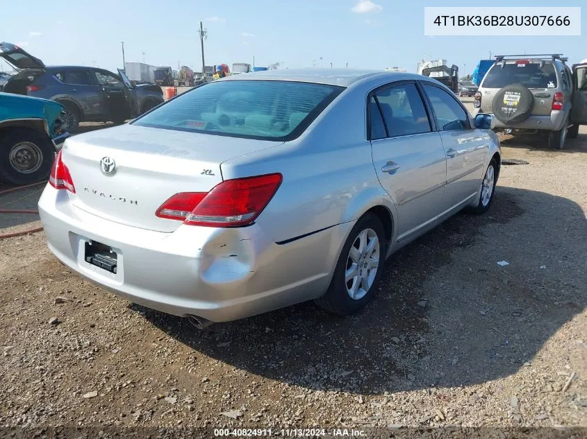 2008 Toyota Avalon Xl VIN: 4T1BK36B28U307666 Lot: 40824911