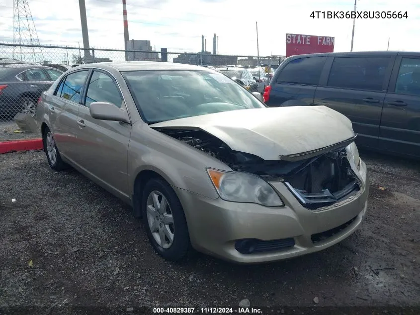 2008 Toyota Avalon Xl VIN: 4T1BK36BX8U305664 Lot: 40829387