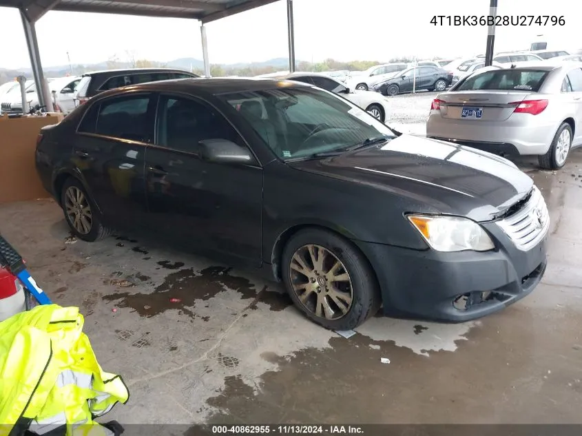 2008 Toyota Avalon Touring VIN: 4T1BK36B28U274796 Lot: 40862955