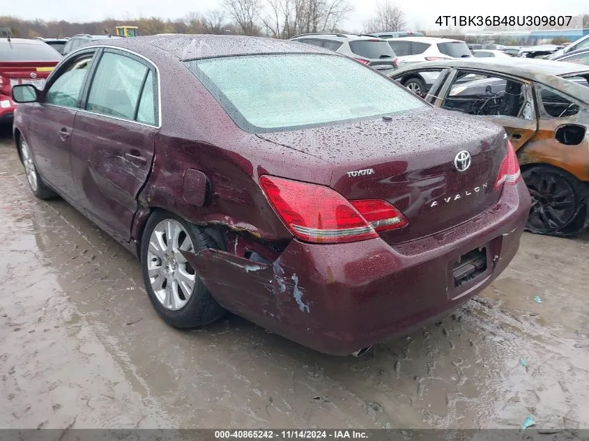 2008 Toyota Avalon Xls VIN: 4T1BK36B48U309807 Lot: 40865242