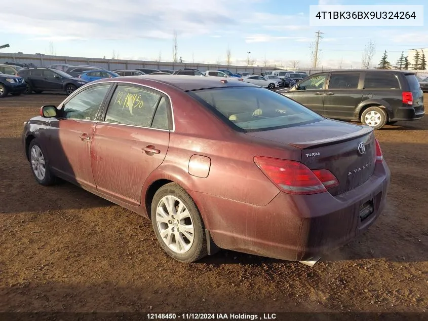 2009 Toyota Avalon Xl/Xls/Limited VIN: 4T1BK36BX9U324264 Lot: 12148450