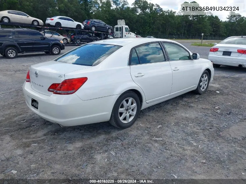 2009 Toyota Avalon Xl VIN: 4T1BK36B49U342324 Lot: 40163225