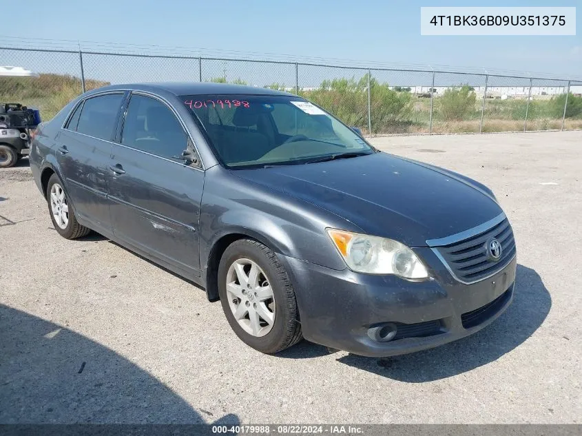 2009 Toyota Avalon Xl VIN: 4T1BK36B09U351375 Lot: 40179988