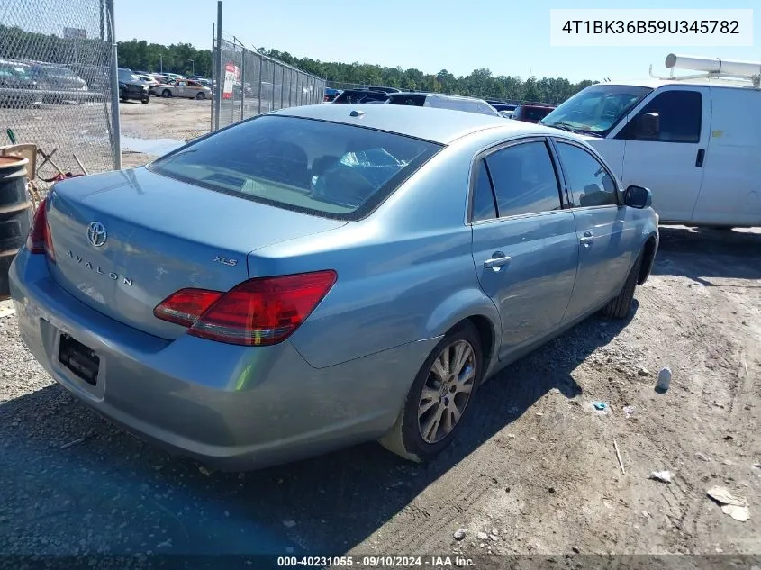 2009 Toyota Avalon Xls VIN: 4T1BK36B59U345782 Lot: 40231055