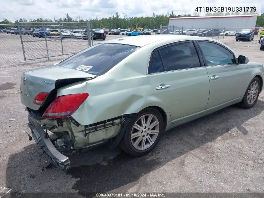 2009 Toyota Avalon Xl/Xls/Limited VIN: 4T1BK36B19U331779 Lot: 40379181