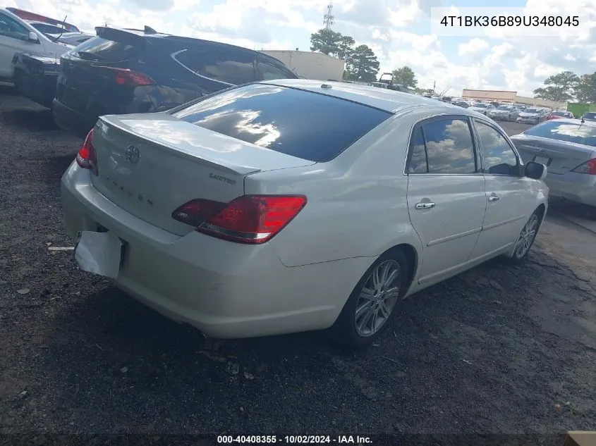 2009 Toyota Avalon Limited VIN: 4T1BK36B89U348045 Lot: 40408355