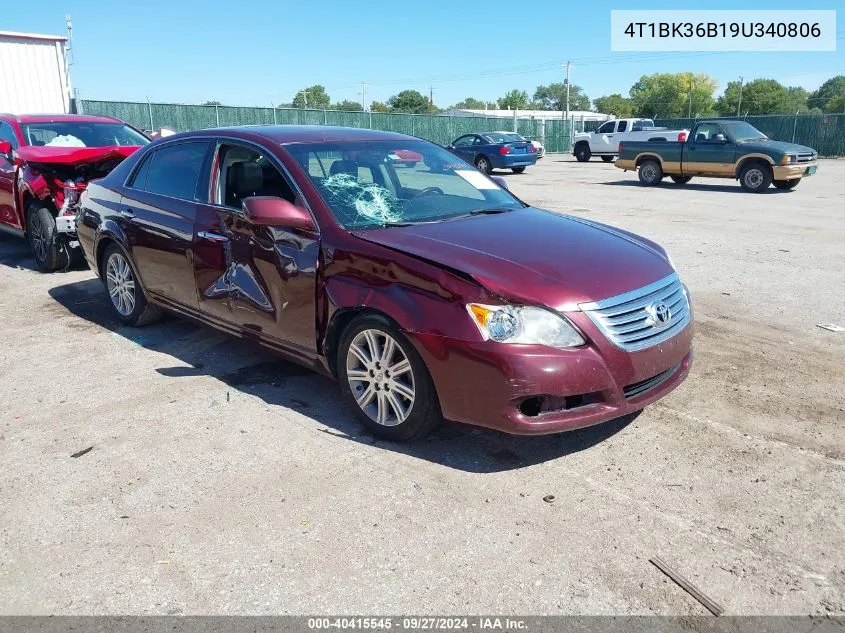 2009 Toyota Avalon Limited VIN: 4T1BK36B19U340806 Lot: 40415545