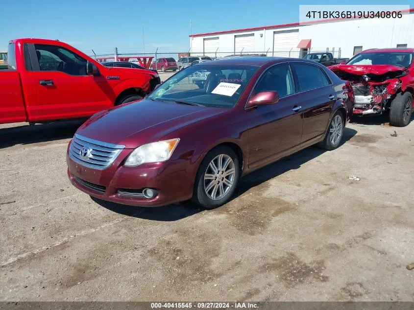 4T1BK36B19U340806 2009 Toyota Avalon Limited