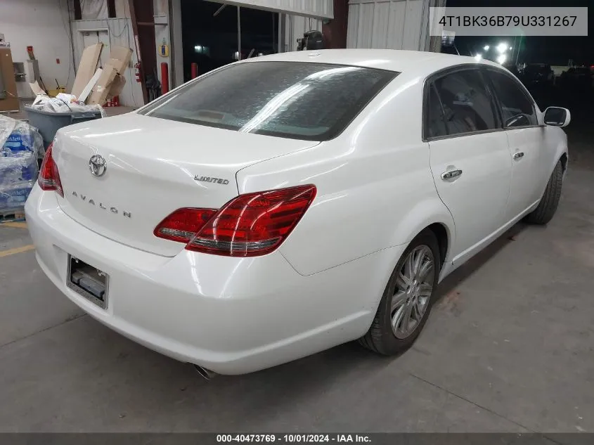 2009 Toyota Avalon Limited VIN: 4T1BK36B79U331267 Lot: 40473769