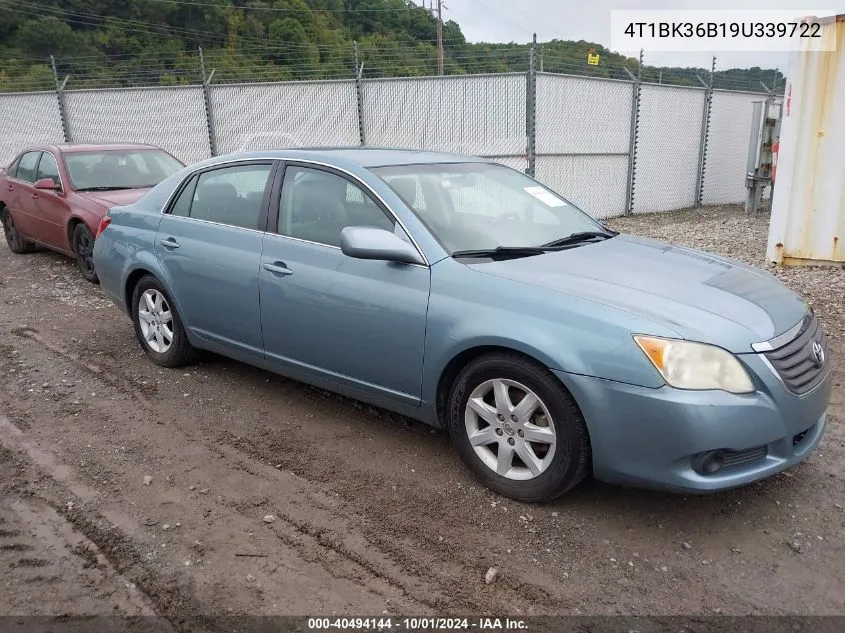 2009 Toyota Avalon Xl VIN: 4T1BK36B19U339722 Lot: 40494144