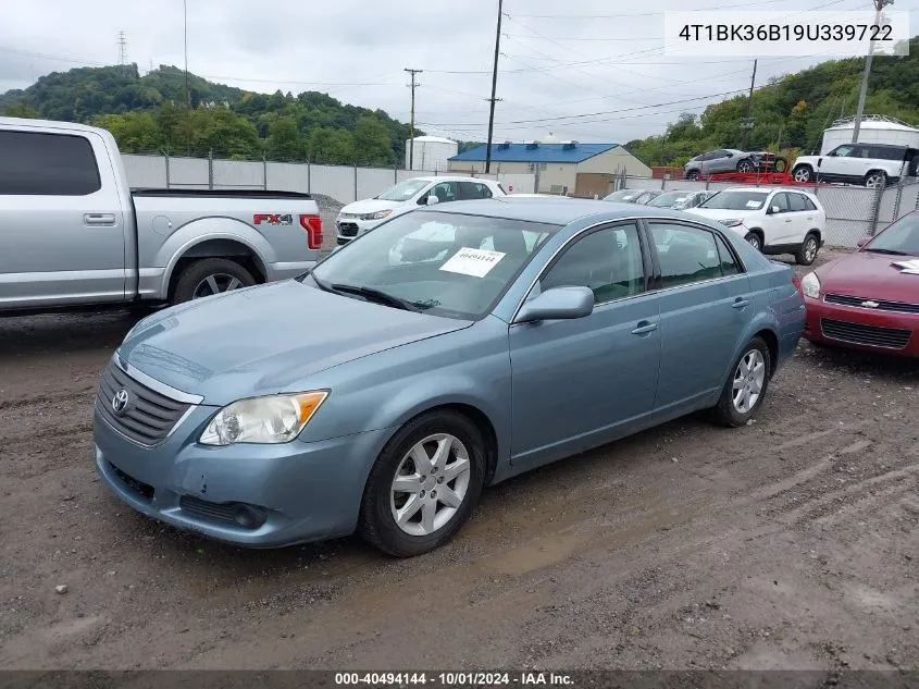 2009 Toyota Avalon Xl VIN: 4T1BK36B19U339722 Lot: 40494144