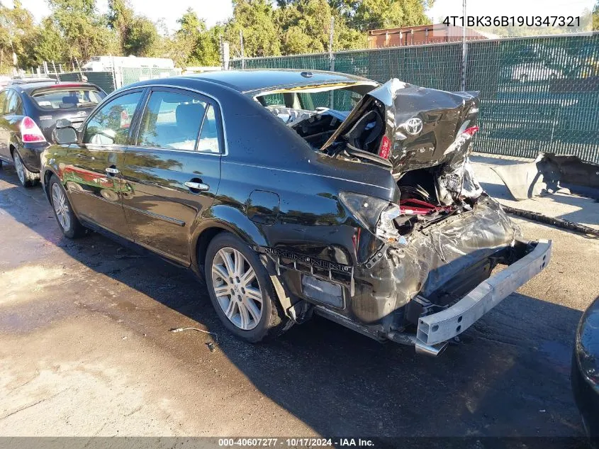 2009 Toyota Avalon Limited VIN: 4T1BK36B19U347321 Lot: 40607277