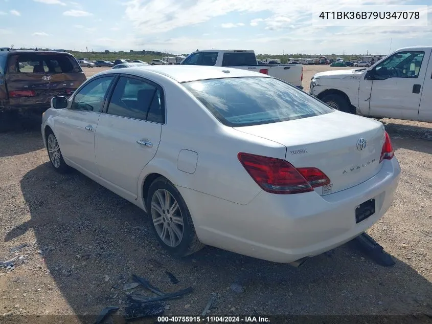 2009 Toyota Avalon Limited VIN: 4T1BK36B79U347078 Lot: 40755915