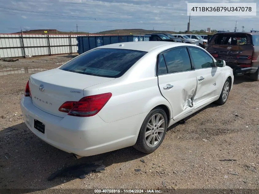 2009 Toyota Avalon Limited VIN: 4T1BK36B79U347078 Lot: 40755915