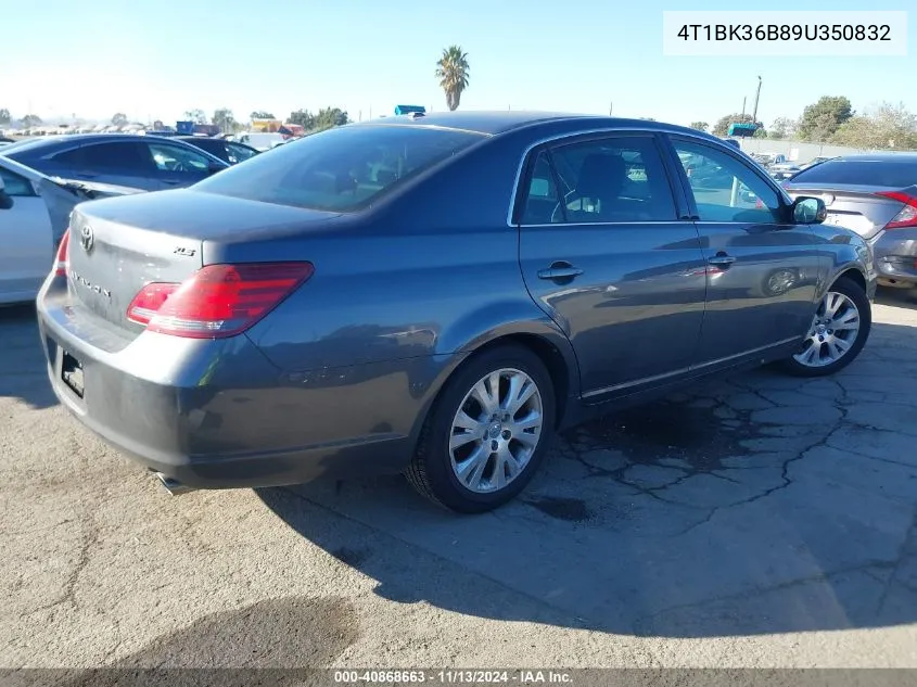 2009 Toyota Avalon Xls VIN: 4T1BK36B89U350832 Lot: 40868663