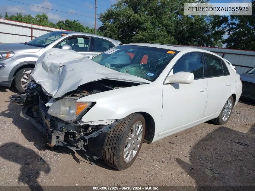 2010 Toyota Avalon Xls VIN: 4T1BK3DBXAU355926 Lot: 39672825