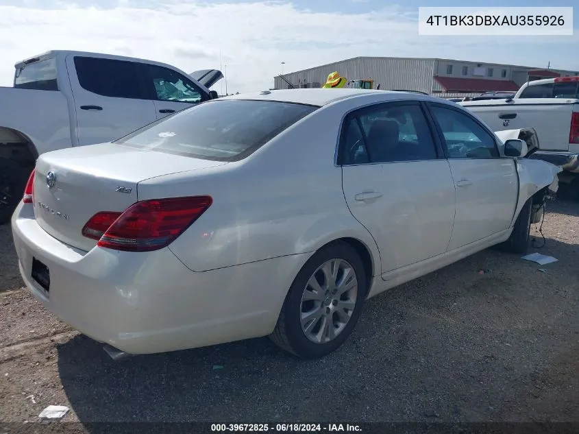 2010 Toyota Avalon Xls VIN: 4T1BK3DBXAU355926 Lot: 39672825