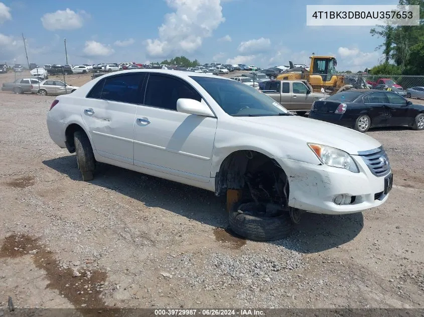 4T1BK3DB0AU357653 2010 Toyota Avalon Limited