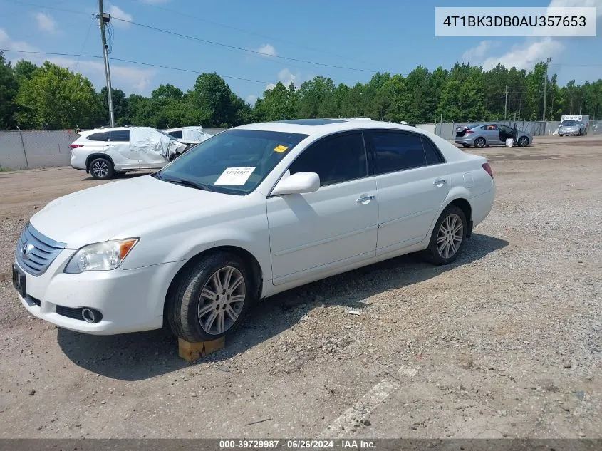 2010 Toyota Avalon Limited VIN: 4T1BK3DB0AU357653 Lot: 39729987