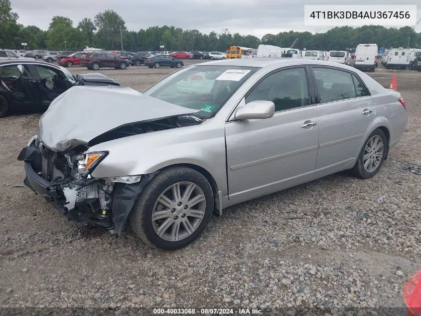 2010 Toyota Avalon Limited VIN: 4T1BK3DB4AU367456 Lot: 40033068