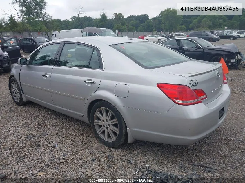 4T1BK3DB4AU367456 2010 Toyota Avalon Limited