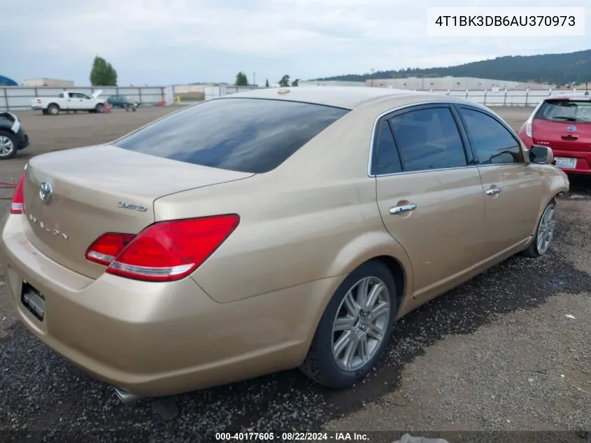 2010 Toyota Avalon Limited VIN: 4T1BK3DB6AU370973 Lot: 40177605