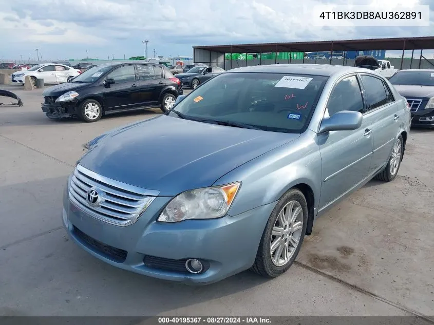 2010 Toyota Avalon Limited VIN: 4T1BK3DB8AU362891 Lot: 40195367