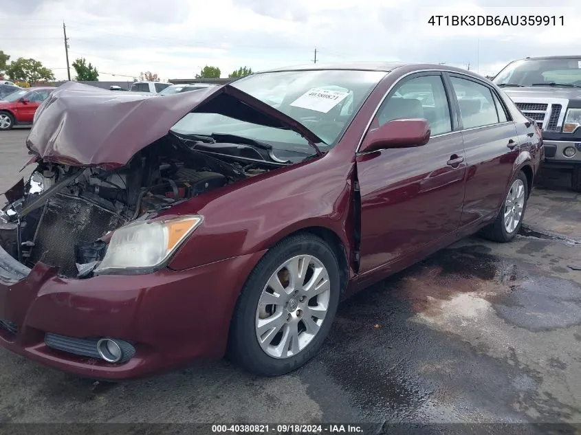 2010 Toyota Avalon Xls VIN: 4T1BK3DB6AU359911 Lot: 40380821