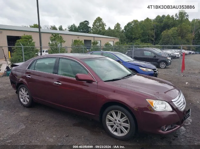 2010 Toyota Avalon Limited VIN: 4T1BK3DB3AU353886 Lot: 40390899