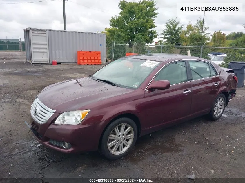 2010 Toyota Avalon Limited VIN: 4T1BK3DB3AU353886 Lot: 40390899