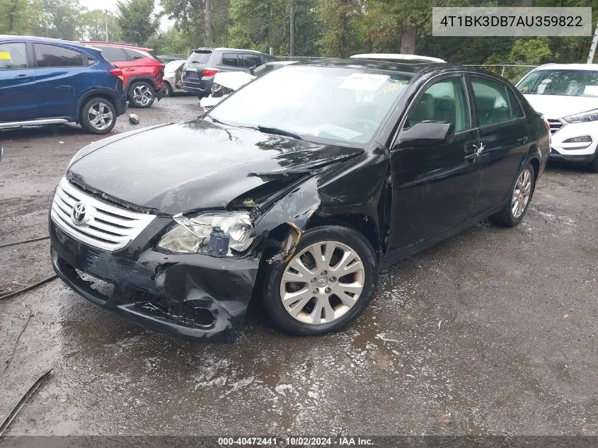 2010 Toyota Avalon Xls VIN: 4T1BK3DB7AU359822 Lot: 40472441