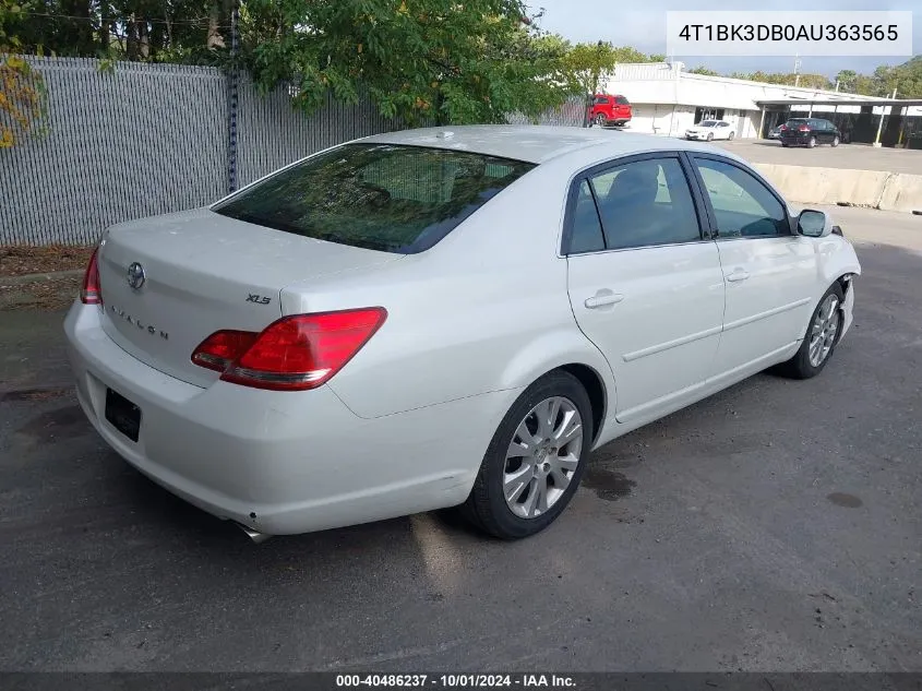 2010 Toyota Avalon Xls VIN: 4T1BK3DB0AU363565 Lot: 40486237