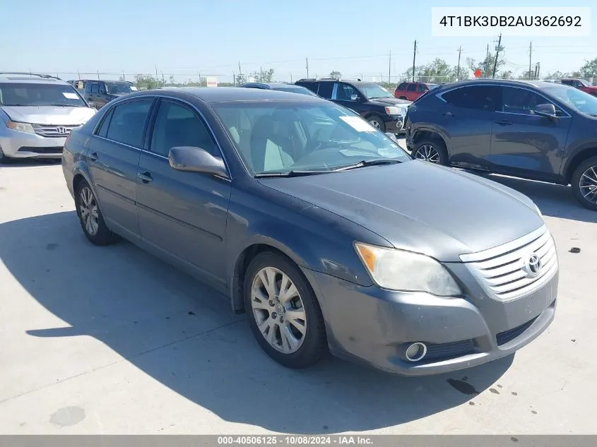 2010 Toyota Avalon Xls VIN: 4T1BK3DB2AU362692 Lot: 40506125