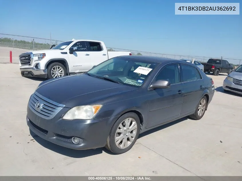 2010 Toyota Avalon Xls VIN: 4T1BK3DB2AU362692 Lot: 40506125