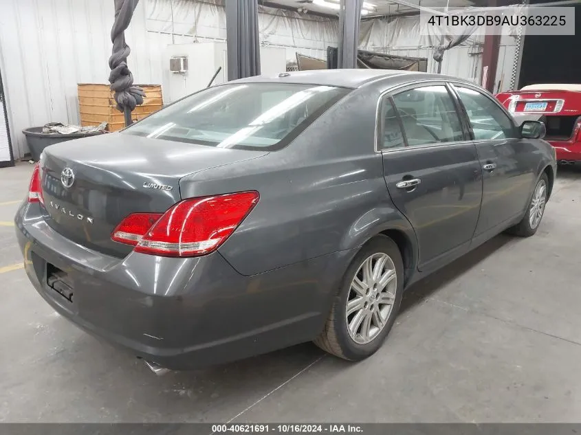 2010 Toyota Avalon Limited VIN: 4T1BK3DB9AU363225 Lot: 40621691