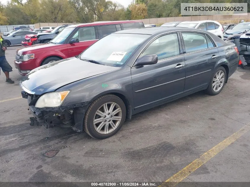 2010 Toyota Avalon Limited VIN: 4T1BK3DB4AU360622 Lot: 40782900