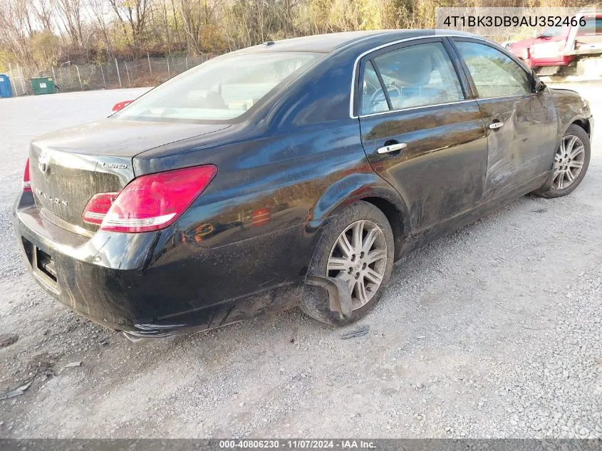 2010 Toyota Avalon Limited VIN: 4T1BK3DB9AU352466 Lot: 40806230