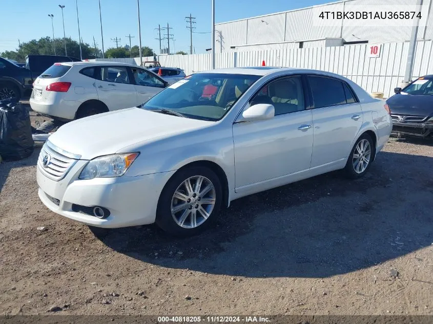 2010 Toyota Avalon Limited VIN: 4T1BK3DB1AU365874 Lot: 40818205