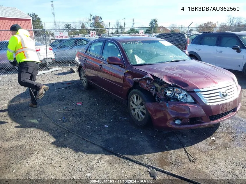 2010 Toyota Avalon Xls VIN: 4T1BK3DB7AU362560 Lot: 40841163