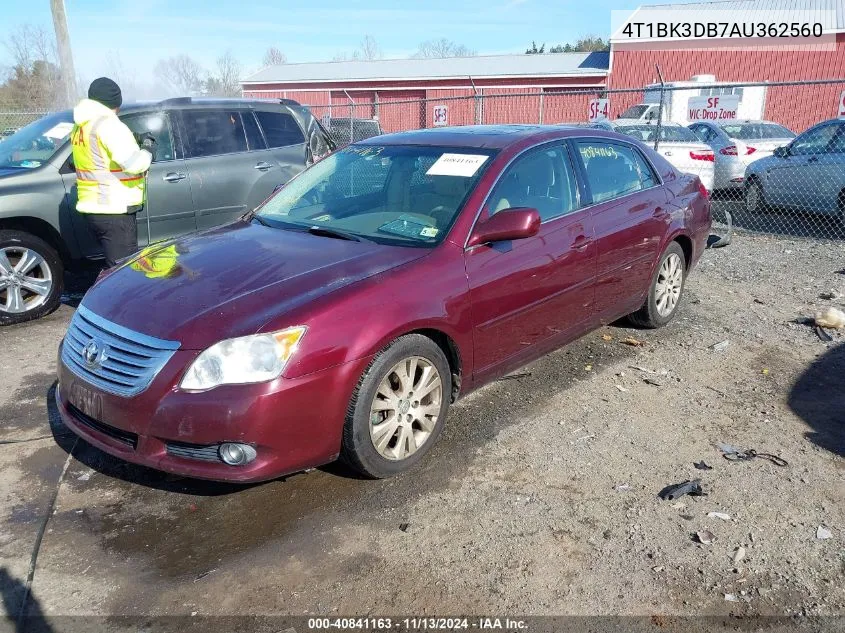 2010 Toyota Avalon Xls VIN: 4T1BK3DB7AU362560 Lot: 40841163