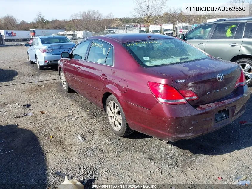 2010 Toyota Avalon Xls VIN: 4T1BK3DB7AU362560 Lot: 40841163