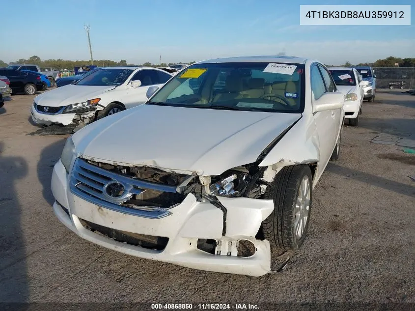 2010 Toyota Avalon Xls VIN: 4T1BK3DB8AU359912 Lot: 40868850