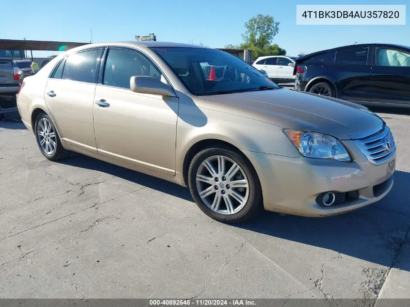 2010 Toyota Avalon Limited VIN: 4T1BK3DB4AU357820 Lot: 40892648