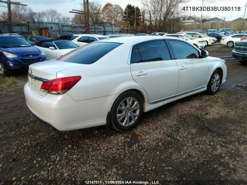 2011 Toyota Avalon Xls VIN: 4T1BK3DB3BU380118 Lot: 12147811