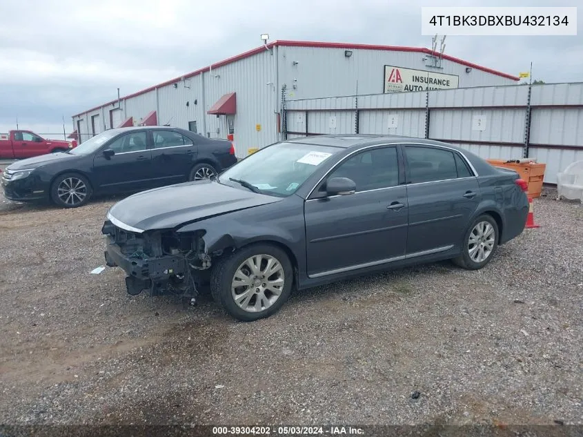 2011 Toyota Avalon VIN: 4T1BK3DBXBU432134 Lot: 39304202