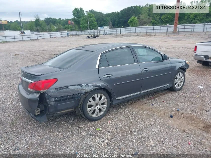 2011 Toyota Avalon VIN: 4T1BK3DBXBU432134 Lot: 39304202