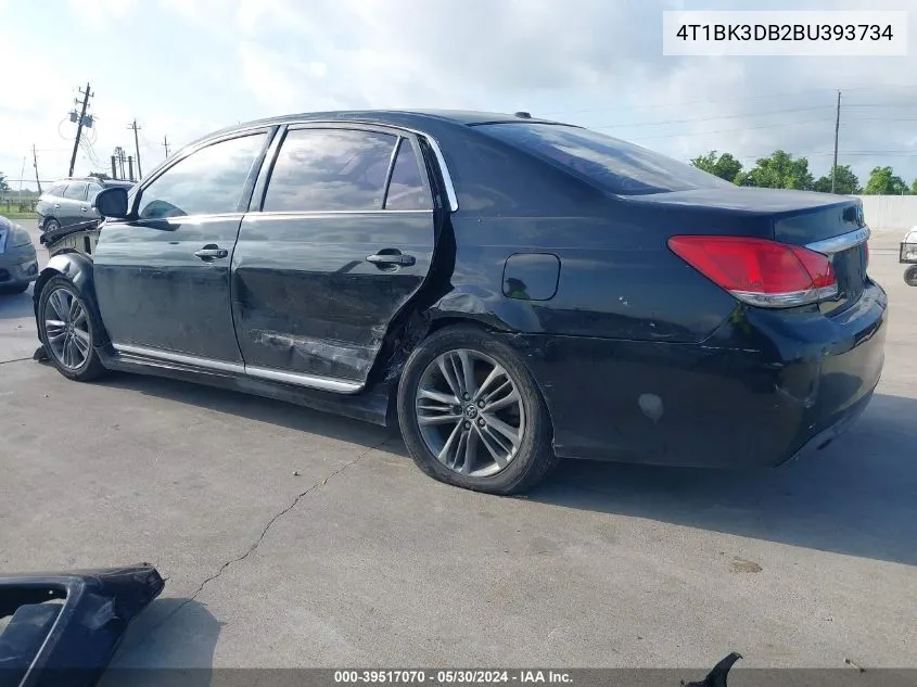 2011 Toyota Avalon VIN: 4T1BK3DB2BU393734 Lot: 39517070