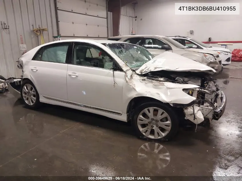 2011 Toyota Avalon VIN: 4T1BK3DB6BU410955 Lot: 39649625