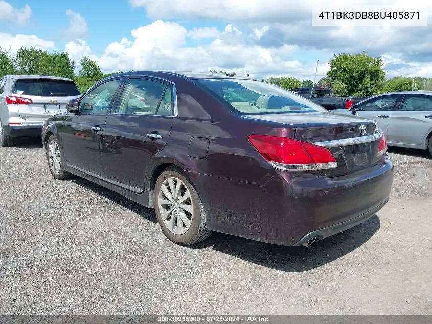 4T1BK3DB8BU405871 2011 Toyota Avalon Limited