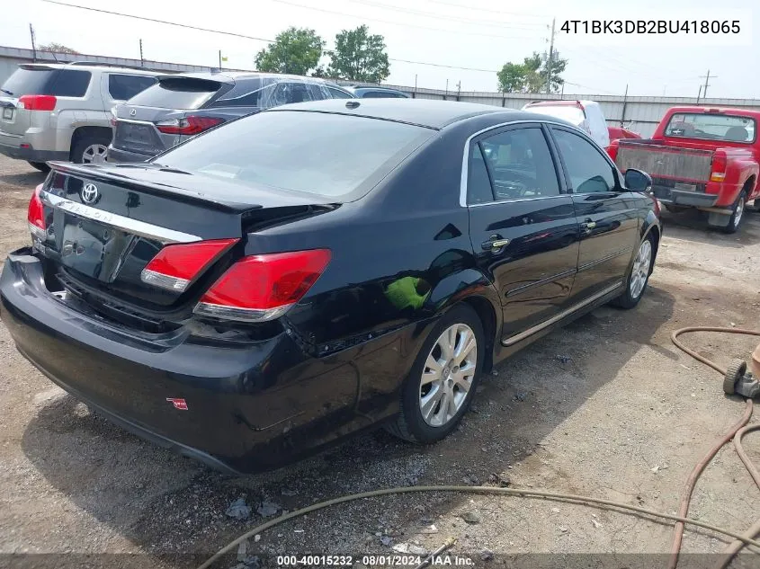 4T1BK3DB2BU418065 2011 Toyota Avalon